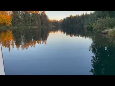 Estacada Lake in the Evening at the dock