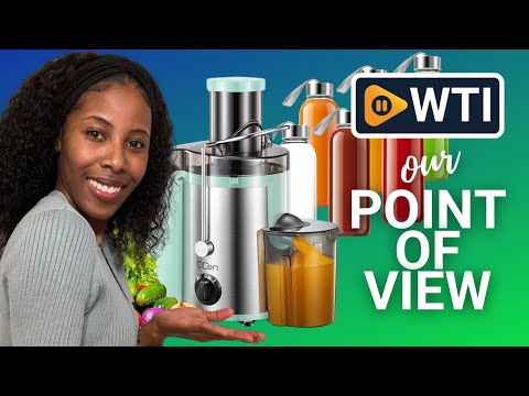 QCen Centrifugal Juicer Machine Aqua and 6PCS Glass Bottle Bundle - WTI product video review