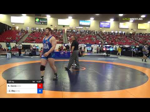 2018 Marine Corps US Open/Senior Men's Freestyle 125 Rnd Of 32 - Kristofer Davis (WCWC) Vs. Zacher