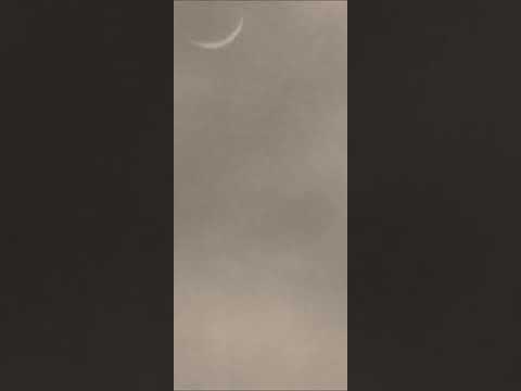 The new Crescent Moon (8%) shining through the clouds (12/07/2021)#moon#space#astrononomy#NASA#fog