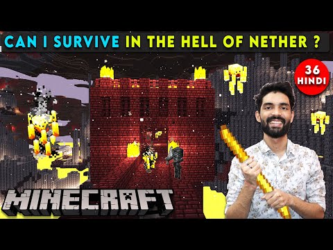 I FOUND A NETHER FORTRESS  - MINECRAFT SURVIVAL GAMEPLAY IN HINDI #36