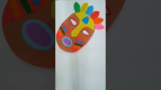 DIY Tribal Mask with Paper / How to Make Tribal Mask / African Tribal Mask #tribal #simplyprisha