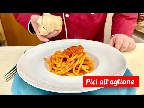 Pici all'Aglione, ricetta professionale