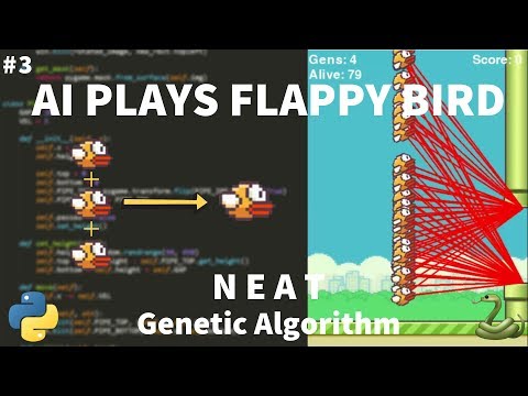 Python Flappy Bird AI Tutorial with NEAT Pixel Perfect Collision w Pygame