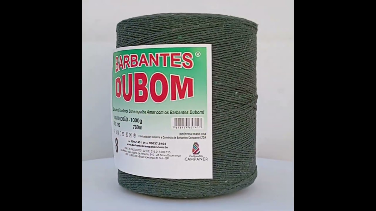 Barbante Dubom Verde Amazônia - 1 Kg - Fio 8 - 780m