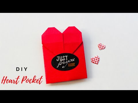 Heart Pocket with Secret Message  | Origami Heart Pocket | Easy Pocket Heart