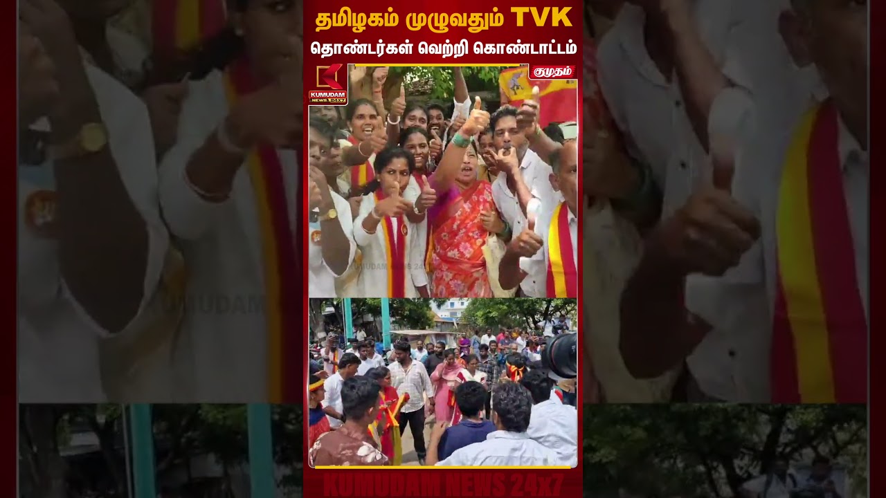 தமிழகம் முழுவதும் TVK தொண்டர்கள் வெற்றி கொண்டாட்டம் | TVK Vijay | TN Election 2026 | Kumudam News