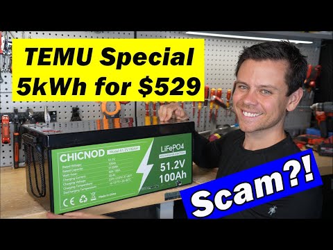 TEMU Battery Scam? 48V LiFePO4 5kWh for $529 CHICNOD