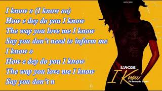 Sarkodie ft Reekado Banks - I Know (Official Video Lyrics)