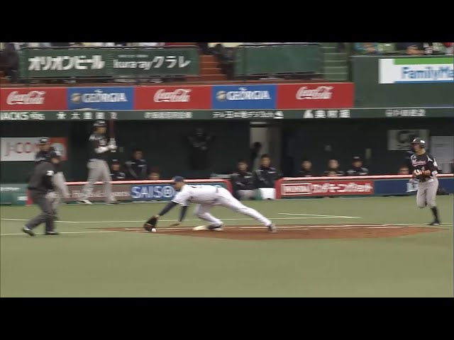 【5回表】ライオンズ・メヒア 100キロ超の巨体が横っ飛び!! 2015/4/11 L-M