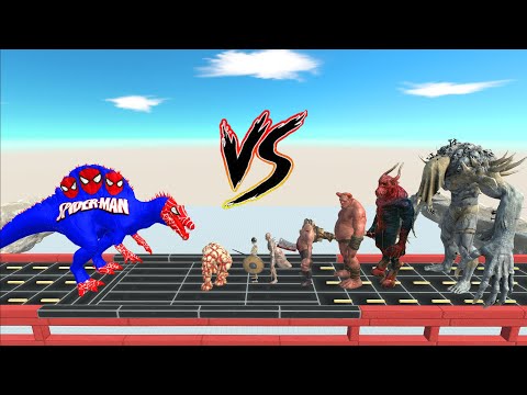 Spider Spinosaurus vs Infernals Team - Animal Revolt Battle Simulator