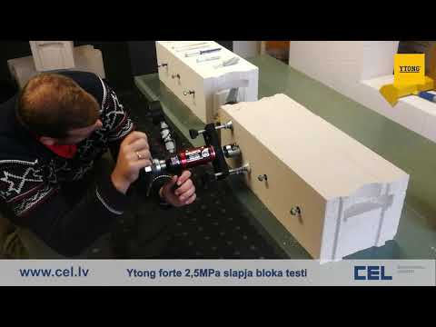 Dībeļu testi Ytong blokos