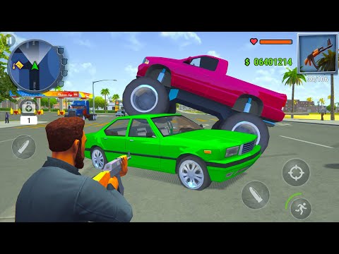 Open World Monster Truck and Car Driving in City Simulator - Android IOS Gameplay.