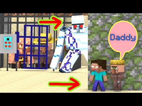 Baby Herobrine Rescues Baby Villager's Dad - Part 1
