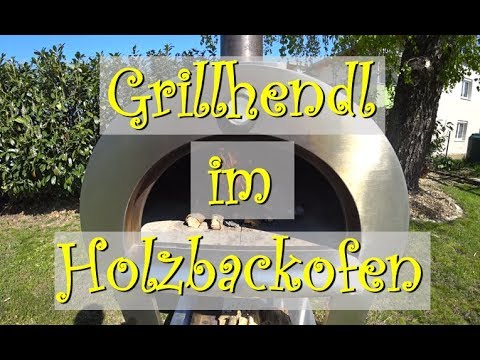 Grillhendl im Holzbackofen