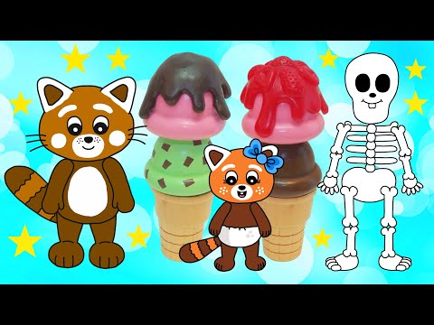 Pukkins, Skrammel och Pikkis i glassaffären - Lek med oss - Rolig film för barn