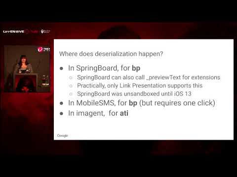 OffensiveCon20 -Natalie Silvanovich - No Clicks Required: Finding Remote Vulns in Messaging Apps