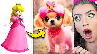 SUPER MARIO BROS Movie Characters as PUPPIES!? (AMAZING TRANSFORMATIONS)