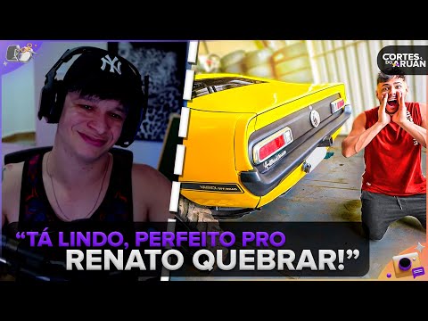 ARUAN REAGE: ESSA É A NOVA COR DO MEU MAVERICK 4X4 😮 (RENATO GARCIA) - Cortes do Aruan