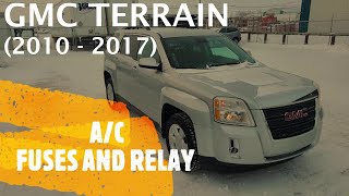 GMC Terrain - A/C FUSES AND RELAY LOCATION (2010 - 2017)