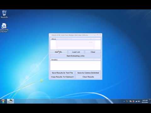 Extract HTML Links From Multiple Web Sites Software