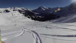 preview picture of video 'Skiing Wengen Switzerland - Powder'