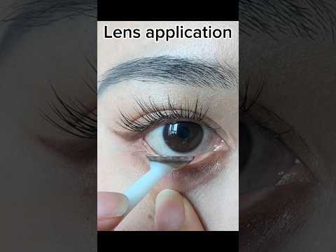 Lens application#shorts #makeuptutorial #eyemakeup