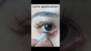 Lens application#shorts #makeuptutorial #eyemakeup