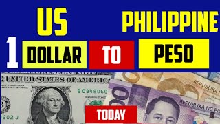 1 us dollar to philippine peso exchange rate today USD PHP