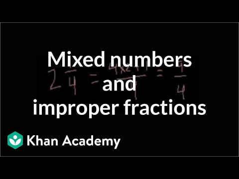 Mixed Numbers and Improper Fractions