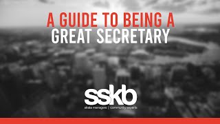 A guide to being a great Secretary