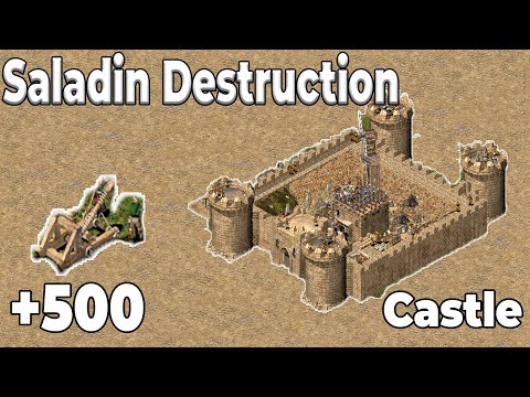 Killing Saladin With 500+ Catapults Stronghold | Stronghold Crusader Saladin Vs 500 Catapults