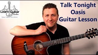 Talk Tonight - Guitar Lesson - Oasis - Drue James - Acoustic
