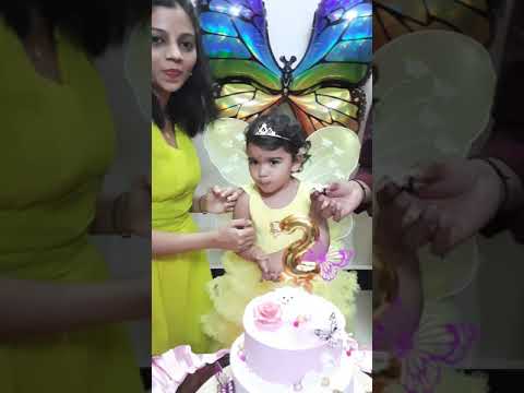 Aarushha 2nd Birthday cake cutting