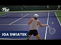 Iga Swiatek Full Practice court level: how the best tennis player in the world trains before a match