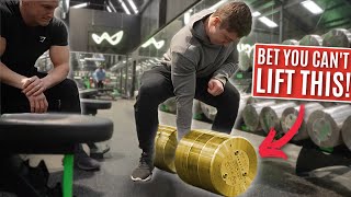 "BET YOU CAN'T LIFT THIS!" (The dumbbell that only ONE PERSON can lift)