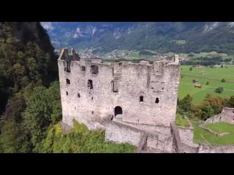 Burg Ruine Gräpplang, Groppa lunga, Swizzera, Switzerland, with Bebop 2