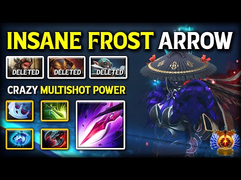 INSANE FROST ARROW CARRY Drow Ranger | Manta Style + Butterfly Build With Crazy Multishot Power DotA