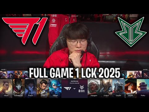GUMAYUSI BEST JHIN WORLD?😱 - T1 vs BRO GAME 1 LCK SPRING 2025 W7D2 | T1 vs BRION G1 LCK 2025