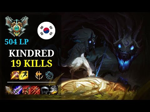 Kindred Jungle vs Lillia - 19 kills - Drx Pyosik KR Master (504 LP) Patch 10.21