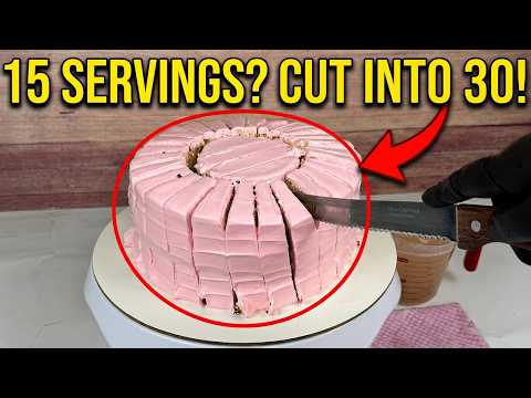 How to Cut a 15-Serving Cake into 30 Perfect Slices