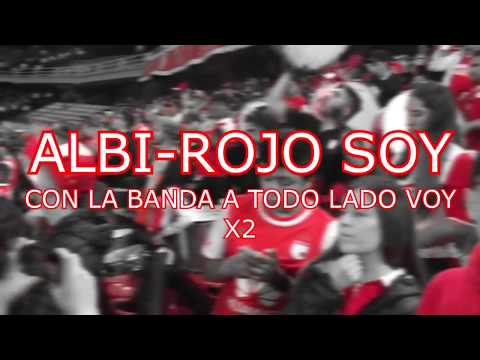 "Albirojo soy" Barra: La Guardia Albi Roja Sur • Club: Independiente Santa Fe