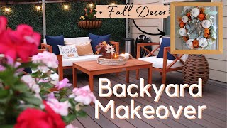 BACKYARD MAKEOVER | Fall Front Porch | Decor Ideas ✨