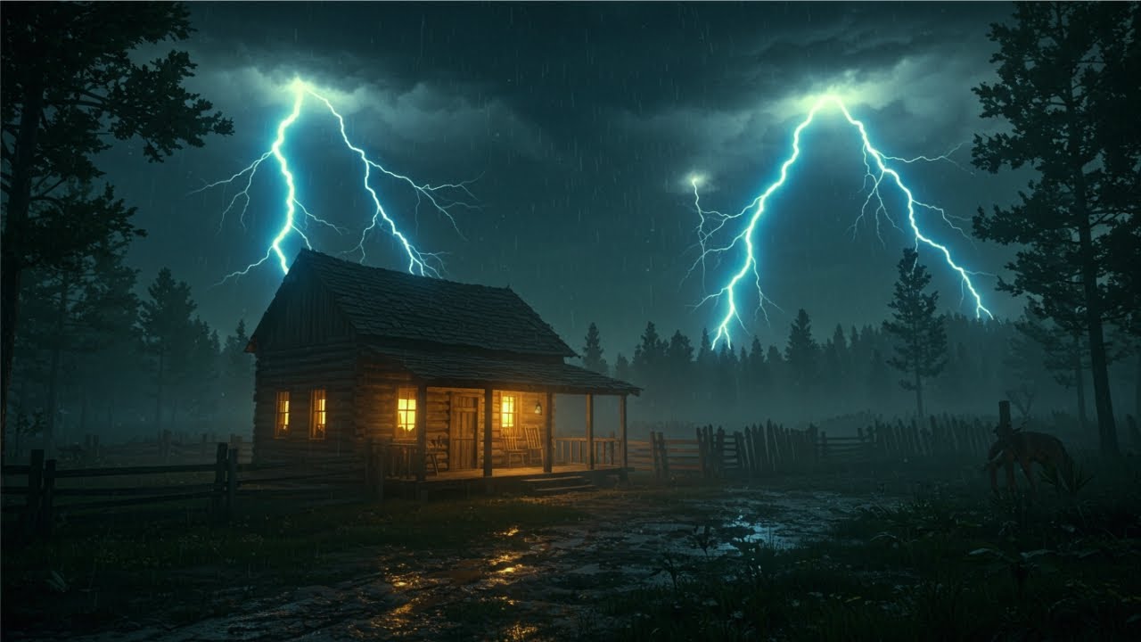 Thunderstorm Sounds in Forest for Focus and Study | Deep Rain Ambience for Concentration