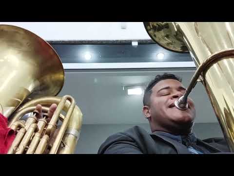 Hino 129 H5- Salvo estou por Jesus 🙌🏾❤️ #ensaio #baixo #tuba #fypシ #hinosccb #orquestra #explore