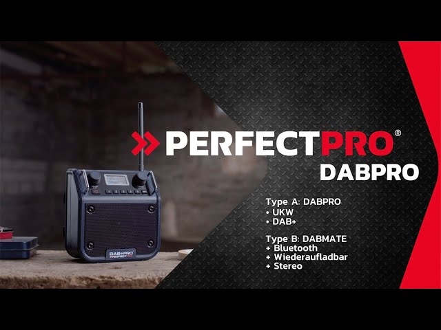 Video teaser for PerfectPro DABPro (DE): DAB+ Baustellen radio- Das hochwertigste Baustellenradio seiner Klasse