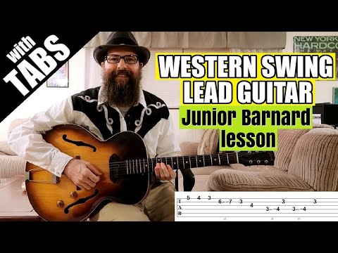 Western Swing Lead Guitar Lesson - Junior Barnard Licks w/tabs