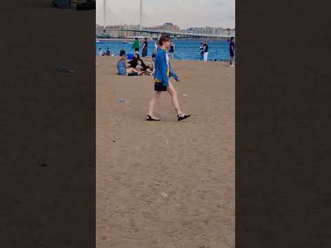 Beach Walk Saint Petersburg Russia