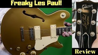 Video thumbnail for The Strangest Les Paul Ever! | 1974 Gibson LP Signature Semi Hollow Gold Top | Review + Demo by The Trogly's Guitar Show