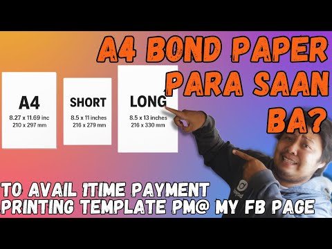 A4 BOND PAPER EXPLAINED! | PARA SAAN BA ANG A4 vs SHORT vs LONG?